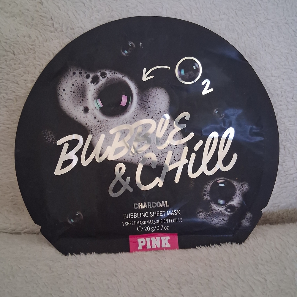PINK Victoria's Secret Bubble & Chill Charcoal Sheet Mask - Black